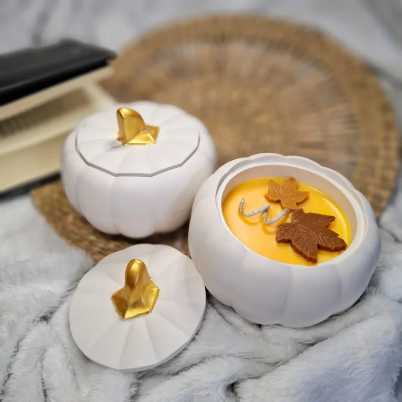 Vela cerámica calabaza Pumpkin spice bourbon - Imagen 3