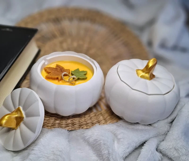 Vela cerámica calabaza Pumpkin spice bourbon - Imagen 2