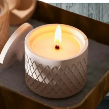 Vela aromática cerámica "Rombos"