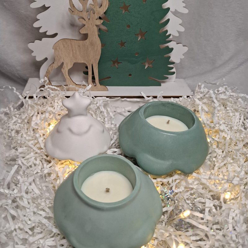 Vela Abeto Navideño de cerámica - Imagen 2